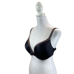 Rendezvous Rand Black and Burgundy Push Up Bra Size 36D